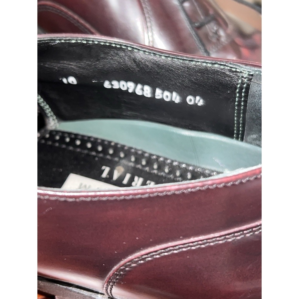 Florsheim Imperial Mens Burgundy Leather Cap Toe Oxford Dress Shoes 630968 10 D - Picture 7 of 12